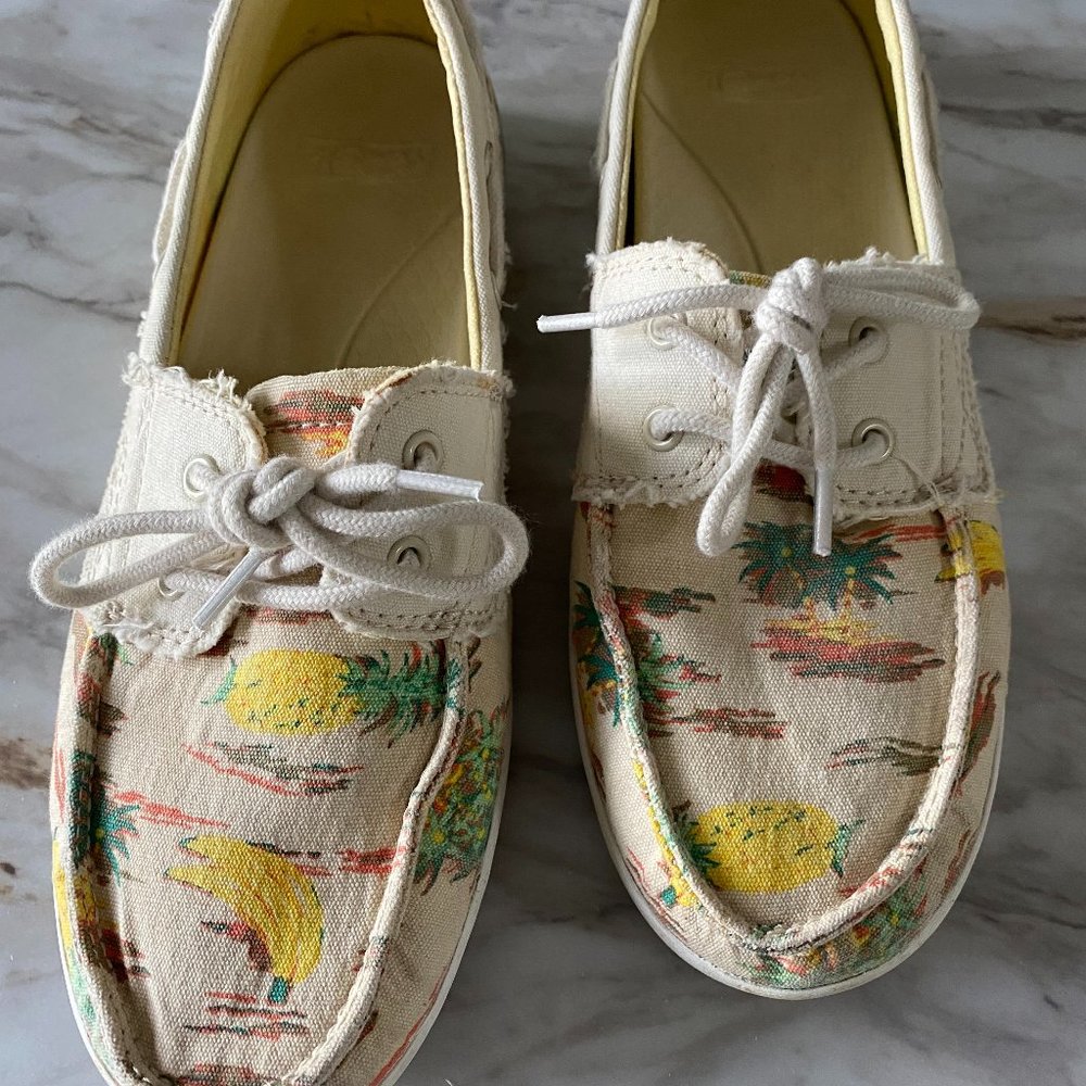 Sanuk Tropical Slip-on Boat Shoe, Size 7.5